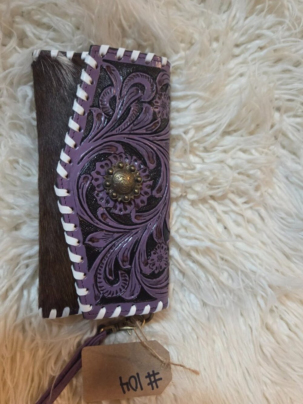 Trifold Hand-tooled Leather wallet